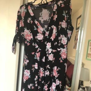 Floral Black Dress